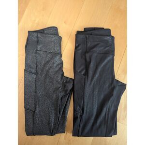 Lululemon Speed Up Legging Tights *Foil 28" Luminosity Black Silver 4  BOGO